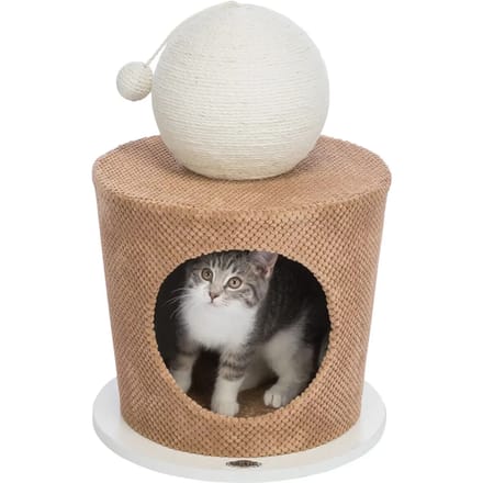 Knus kattenhuis met krabbal Trixie