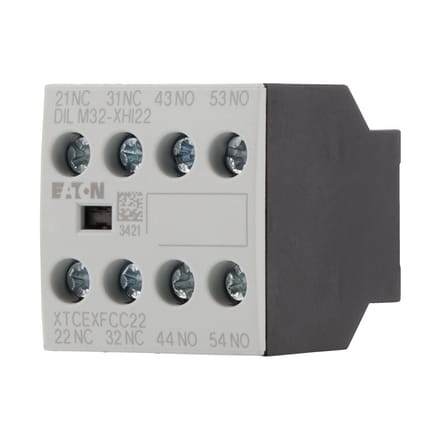 Eaton DILM32-XHI22 Hulpschakelblok 2x NO, 2x NC 4 A Opsteekbaar Geschikt voor merk (relais): Eaton 1 stuk(s)