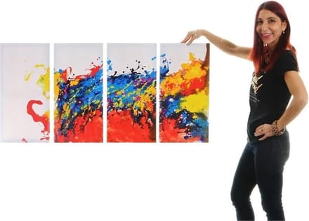 Handgeschilderde Olieverf schilderij Wave