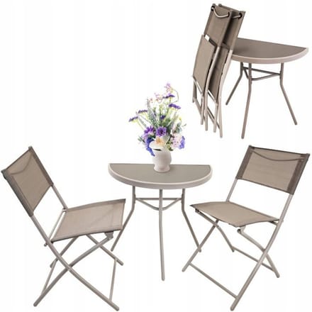 Balkon Tuin Terras Meubelset TAFEL 2 STOELEN tuinset