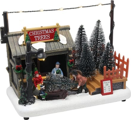 Kerststal LED 18,5m 'Christmas trees' excl. batterijen Kerst HIT
