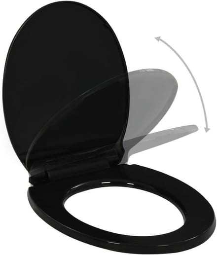 Toiletbril met Soft Close en Quick Release Systeem, Universele Pasvorm, Zwart