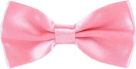 Fako Fashion® - Vlinderstrik - Vlinderdas - Satijn - 12.5cm - Roze