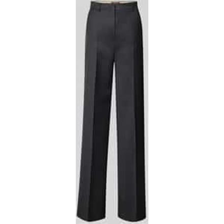 Regular fit wijde broek van scheerwolmix, model 'LAMBRO'