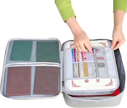 Documentendoos - Opbergkoffer - Veilige Opslag - Combinatieslot - 38x28x11 cm - Grijs