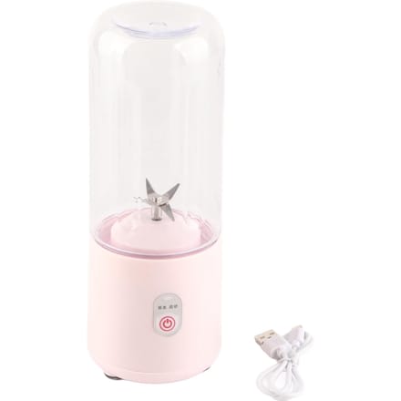 Blender Machine Draagbaar 500ml Mini Roze Sapcentrifuge 6 Mesjes USB Opladen Sapmaker voor L white