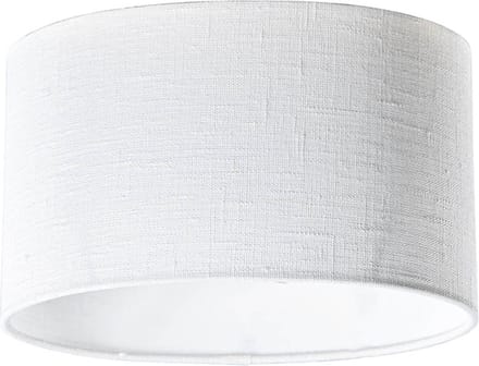 QAZQA extra schuin linnen - Moderne Lampenkap - L 25 cm - Wit -