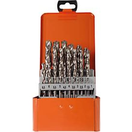 Koffer met spiraalboren Projahn Basic, 25 korte spiraalboren, in metalen koffer