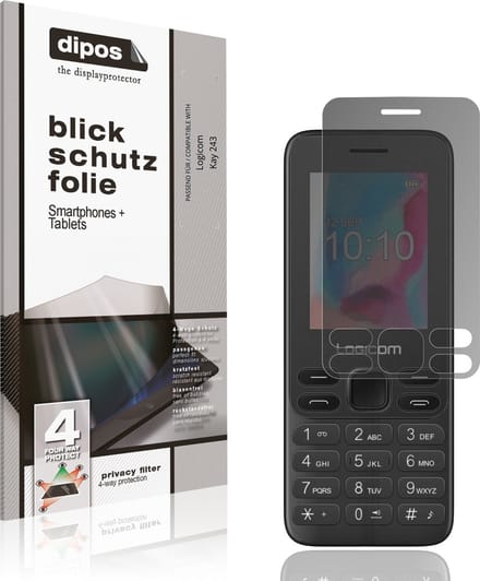 dipos – Matte Privacy Screenprotector geschikt voor Logicom Kay 243 | Anti-Spy Beschermfolie