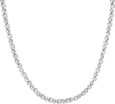 TI SENTO Dames Ketting - 925 zilver - Zirconia wit - Maat 44 - 34090ZI