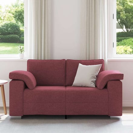 vidaXL - Loveseat - Wijnrood - 160 - cm - Stof