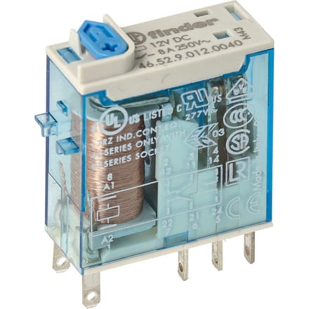 Finder 46.52 Industriële Mini Relais 2CO 8A 12VDC - 46.52.9.012.0040