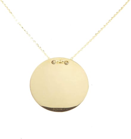 Gouden ronde hanger met ketting