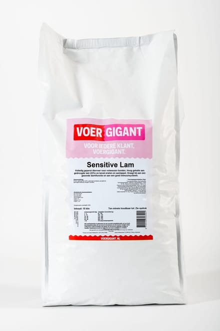 Voergigant - Graanvrij hondenvoer - Sensitive Lam - 15 kg