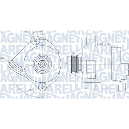 Driefasige generator MAGNETI MARELLI 063731886010