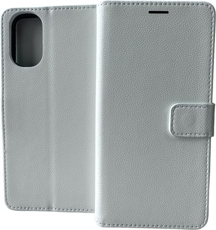 Portemonnee Bookcase Hoesje Geschikt voor: Motorola Moto E32 / E32s - Wit