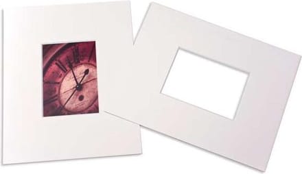 Passepartout Dubbeldik Wit 20,3x25,4cm met 8,9x14cm Venster (25 stuks)
