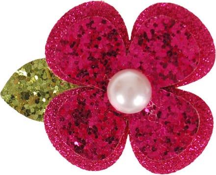 Haarclip bloem fuchsia - 7 cm