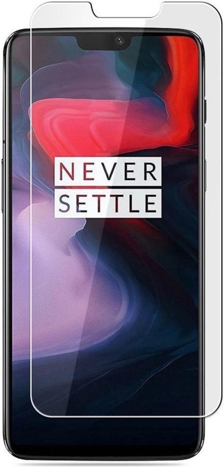 Screenprotector geschikt voor OnePlus 6 Screenprotector Tempered Glass Glazen Gehard Transparant 9H 2.5D - van iCall