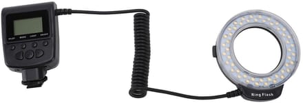 Dailygoody - Macro LED-ringflitser - Instelbare kleurtemperatuur - Professioneel flitslicht - 48LED - Geschikt voor DSLR-camera's - 9 adapterringen -