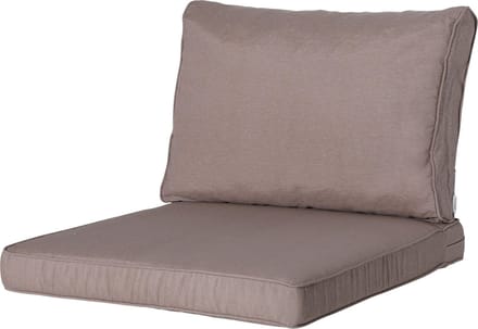 Madison - Loungekussen - Tuinkussen - Zitkussen - Rugkussen - 2-delig - 60 x 60cm - Panama Taupe