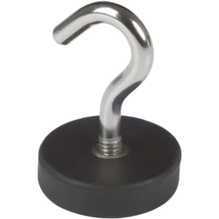 Fix-o-moll Magneet Met Haak - Rubberen Haak - Neodymium - 22x33mm - 2 Stuks
