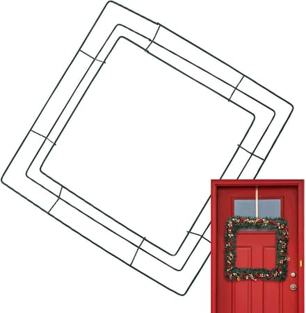 Kroon Frame - Vierkant Metaal - Kransen Maken - Niet Vervormbaar - 30 cm - Groen