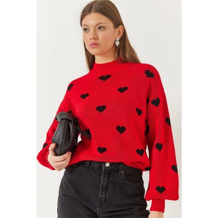 Hartpatroon Crewneck Relaxed Fit Trui