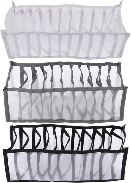 Set van 3 Stapelbare Plastic Opbergdozen voor Multifunctionele Organisatie en Opslag van Spullen