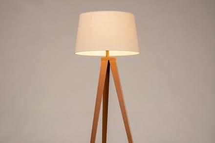Lumidora Vloerlamp 31170 - ANTIQUA - E27 - Bruin - Beige - Metaal - ⌀ 52.5 cm