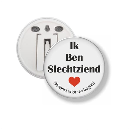 Button Met Clip 58 MM - Ik Ben Slechtziend