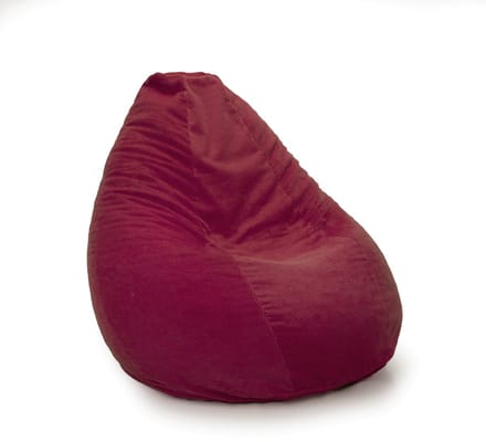 Drop & Sit - compacte zitzak - trendy rib (corduroy) - donker rood - 180L met uitneembare binnenzak