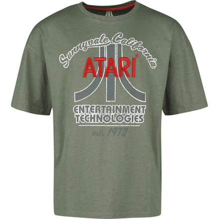 Atari - Gaming T-shirt - Vintage Logo - M tot L - voor Mannen - olijf