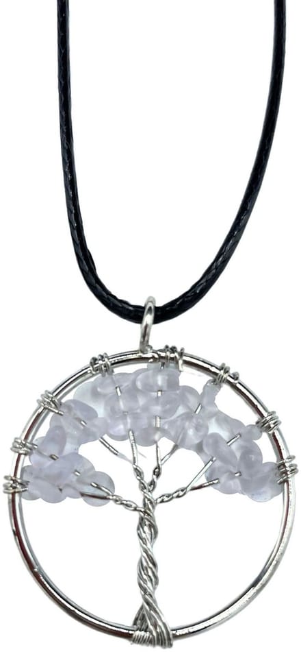 Tree of Life Pendant - Rock Crystal