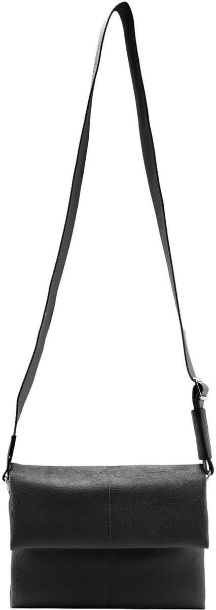 SEIDENFELT MANUFAKTUR Schoudertas Vejen Crossbag Glossy Black Zwart