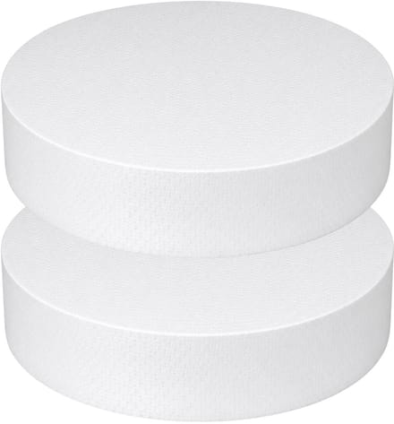 Piepschuim vormen - cirkel - 2x - D27,5 x 4 cm - styropor hobby / DIY vorm - basis knutselfiguren