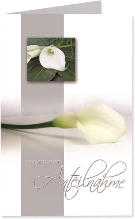20 Rouwkaarten Set Wit Calla - Inclusief Enveloppen en Condoleance Registratie