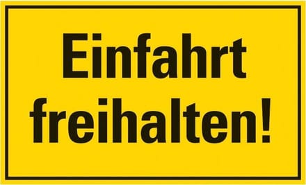 Pickup kunststoff Schild 33x20 cm SK EINFAHRT FREIHALTEN