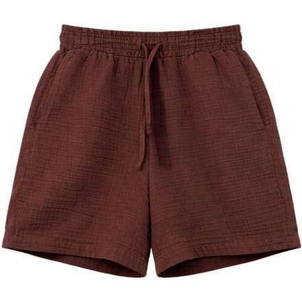 Hoge Taille Textuur Katoenen Shorts