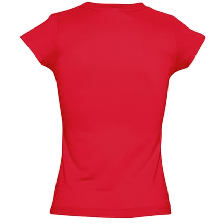 SOLS Dames/dames Maan V Hals T-Shirt met korte mouwen (Rood)