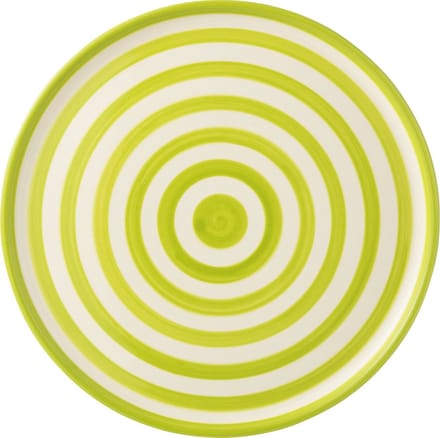 J-Line bord Granada Stripes - keramiek - wit/groen