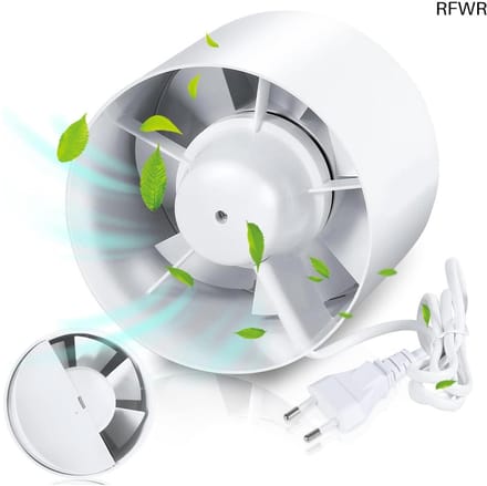RFWR® Buisventilator 100 mm met Terugslagklep - Stil en Energiebesparend
