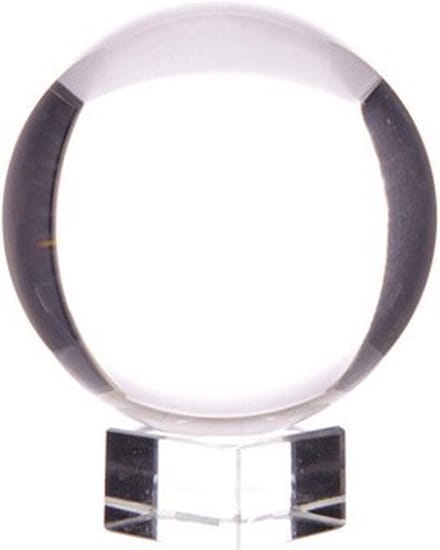 Kristallen Bol op Glazen Sokkel - 40 mm
