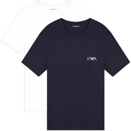 Emporio Armani Bold Monogram Crew Neck Shirt Heren (2-pack) - Maat M