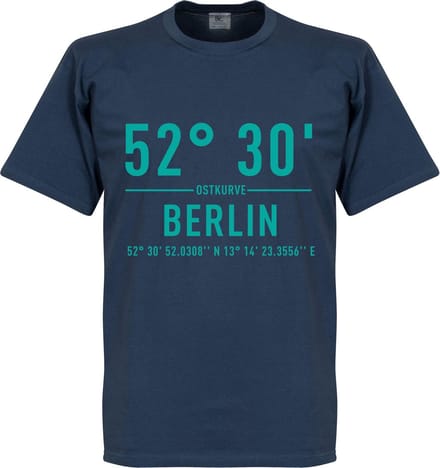 Hertha BSC Olympiastadion Coördinaten T-Shirt - Blauw - M