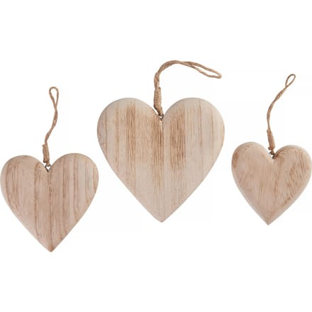 VBS Houten decoratieve hanger "Harten"