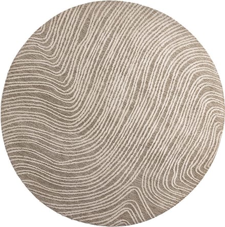 Melle vloerkleed Ø200cm beige.