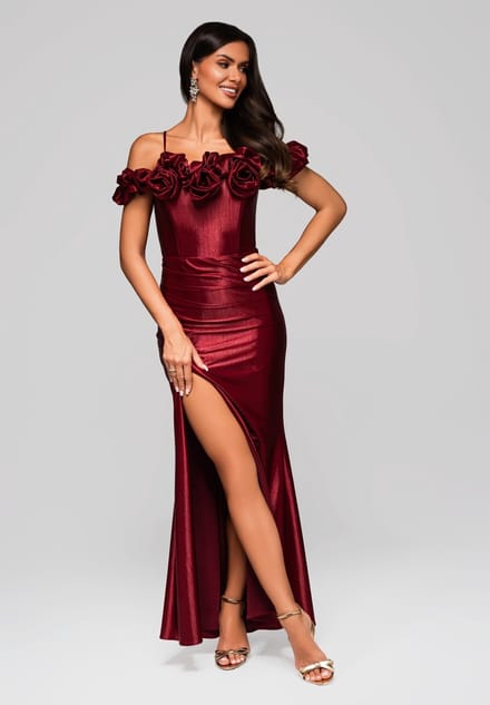 LARICA Jurk - Rits - Jurk Bordeaux S
