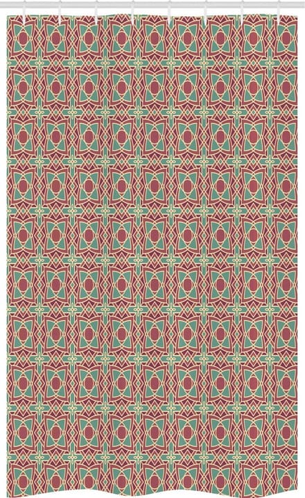ABAKUHAUS Douchegordijn etnisch – 120x180 cm – Polyester, waterafstotend