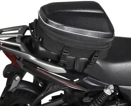 Motor Zadeltas - Motor Bagage - Motor Reizen - Harde Schaal - Uitbreidbaar - Zwart